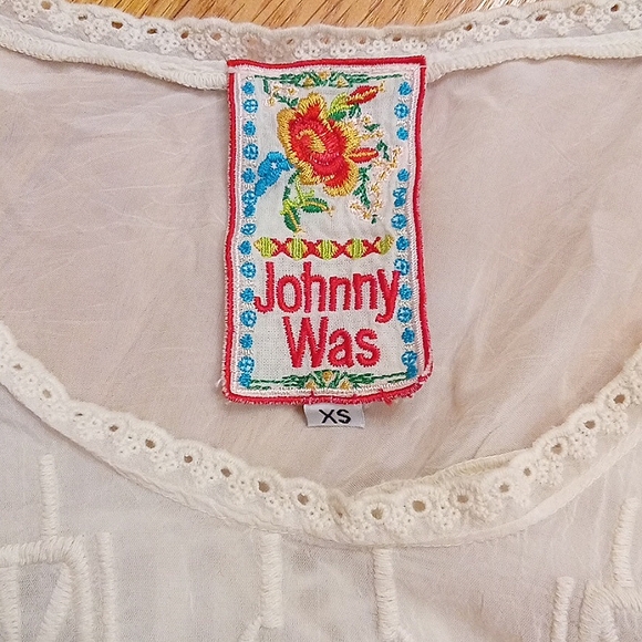 Johnny Was Embroidered Ivory Boho Tunic XS - Picture 5 of 8